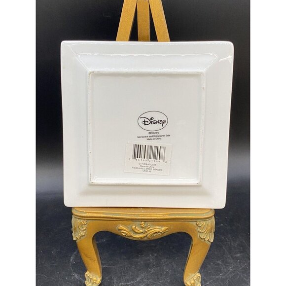 Disney Mickey Mouse White 6” Square Appetizer Dessert Plate - Picture 4 of 7